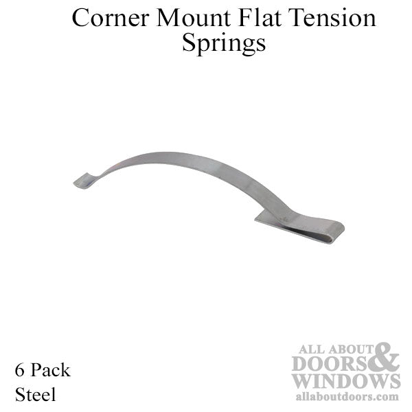 Corner Mount Flat Tension Spring for Sliding Window Screen Channels - Corner Mount Flat Tension Spring for Sliding Window Screen Channels