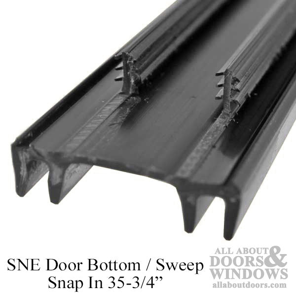 SNE Door Bottom / Sweep, snap-in  35-3/4 - Black - SNE Door Bottom / Sweep, snap-in  35-3/4 - Black