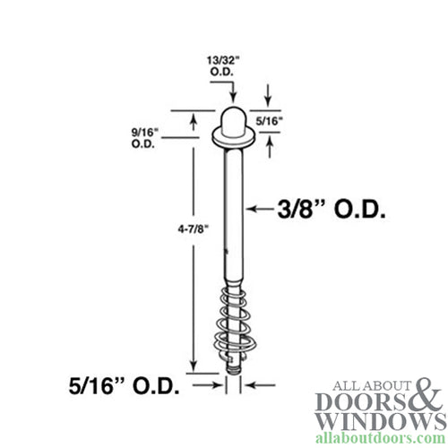 Pivot Rod, 3/8, Guide, w/ Cap - Pivot Rod, 3/8, Guide, w/ Cap