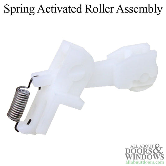 Spring Activated Roller Assembly with 9/16 Inch Nylon Wheel for Sliding Screen Door