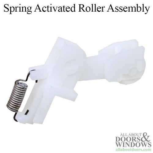 Spring Activated Roller Assembly with 9/16 Inch Nylon Wheel for Sliding Screen Door - Spring Activated Roller Assembly with 9/16 Inch Nylon Wheel for Sliding Screen Door