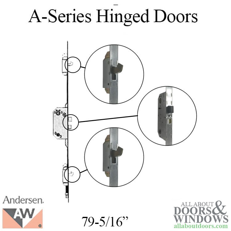 Andersen Multipoint Lock for A-Series Hinged Doors, 79-5/16