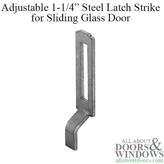 Adjustable 1-1/4 Inch Steel Latch Strike for Sliding Screen Door