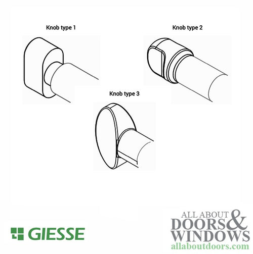 122mm Giesse 91/31  Euro Profile Cylinder w/ Type 2 Knob - 122mm Giesse 91/31  Euro Profile Cylinder w/ Type 2 Knob