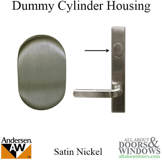 Dummy Cylinder Housing, Andersen - Brushed/Satin Nickel