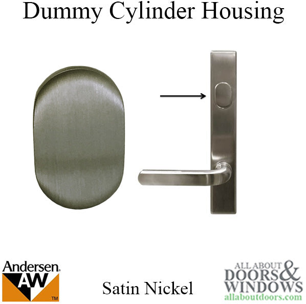 Dummy Cylinder Housing, Andersen - Brushed/Satin Nickel - Dummy Cylinder Housing, Andersen - Brushed/Satin Nickel