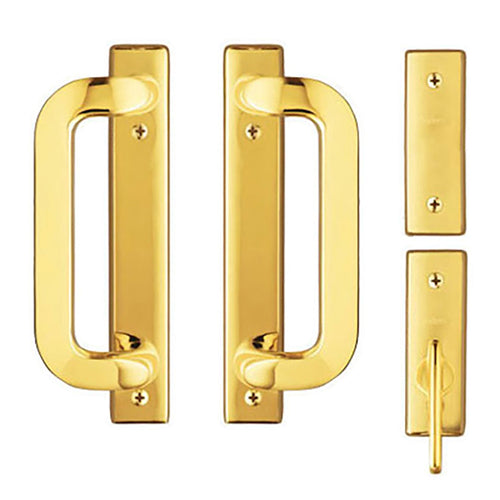Andersen Frenchwood Gliding Door Trim Anvers 4 Panel Interior & Exterior - Polished Brass - Andersen Frenchwood Gliding Door Trim Anvers 4 Panel Interior & Exterior - Polished Brass