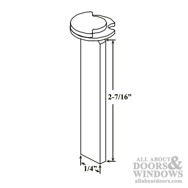 Cylinder, 1 x 1-7/8 tail Piece, for 1-3/4 or 2-1/4 door Schlage Key - Cylinder, 1 x 1-7/8 tail Piece, for 1-3/4 or 2-1/4 door Schlage Key