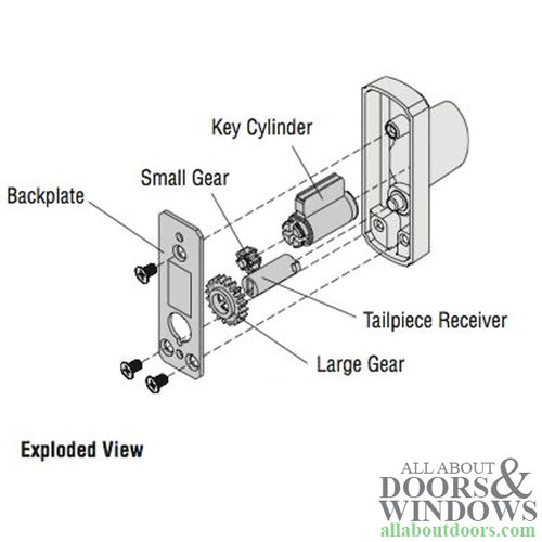 Andersen Exterior Keyed Lock Parts Replacement Kit - Andersen Exterior Keyed Lock Parts Replacement Kit