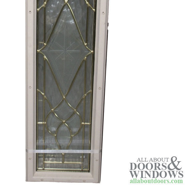 Leaded Glass Sidelite or Door insert 8 x 34 x 35-3/4,  Left or Right Handed - Leaded Glass Sidelite or Door insert 8 x 34 x 35-3/4,  Left or Right Handed