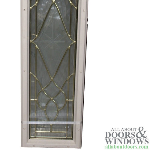 Leaded Glass Sidelite or Door insert 8 x 34 x 35-3/4,  Left or Right Handed - Leaded Glass Sidelite or Door insert 8 x 34 x 35-3/4,  Left or Right Handed