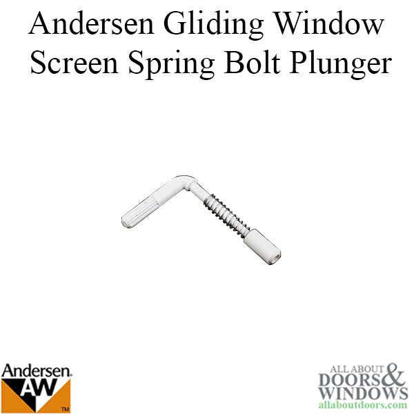 Andersen Perma-Shield Gliding Window Screen Spring Bolt Plunger Old Style - Andersen Perma-Shield Gliding Window Screen Spring Bolt Plunger Old Style