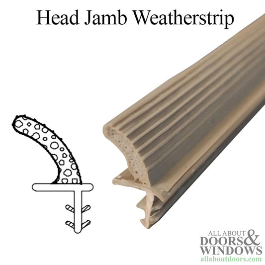 Marvin Head Jamb Parting stop, V1194 sliding door weatherstrip - Beige