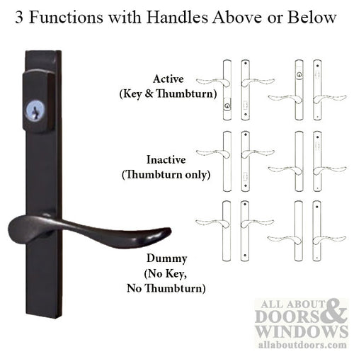 G-U Venice Lever, 30mm Plate, Zamac, Active, Key and Thumbturn (Lever Below Cylinder), Choose Color - G-U Venice Lever, 30mm Plate, Zamac, Active, Key and Thumbturn (Lever Below Cylinder), Choose Color