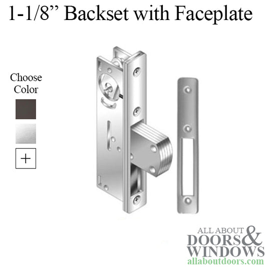 Deadbolt Lock, 1-1/8 Inch, w/ Radius Faceplate Store Front Door - 2 colors