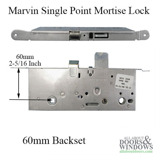 Mortsie Lock Single Point Active 60mm Backset Marvin, Caradco, Jeldwen doors - Mortsie Lock Single Point Active 60mm Backset Marvin, Caradco, Jeldwen doors