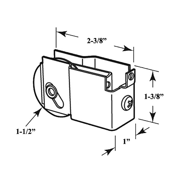 Door Roller For Sliding Patio Doors With Adjustable Steel F Tab Housing 1.5 Inch Steel Wheel - Door Roller For Sliding Patio Doors With Adjustable Steel F Tab Housing 1.5 Inch Steel Wheel