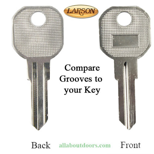 Key Blanks for Larson Heavy-Duty Surface Mount Handle Set, Nickel Silver 2-Pack - Key Blanks for Larson Heavy-Duty Surface Mount Handle Set, Nickel Silver 2-Pack