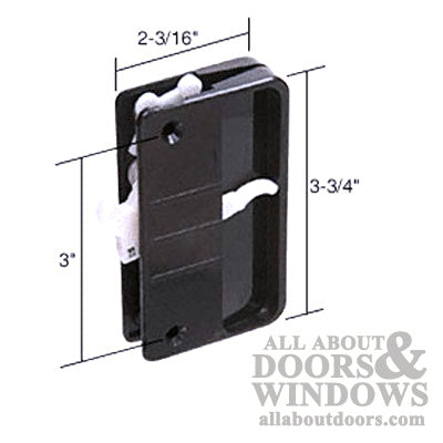 Non-Handed Latch & Pull with Security Lock for Sliding Screen Door - Black - Non-Handed Latch & Pull with Security Lock for Sliding Screen Door - Black