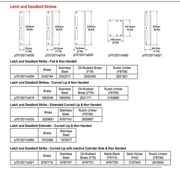 HOPPE Extended Lip Latch and Deadbolt with Curved Lip for 2-1/4