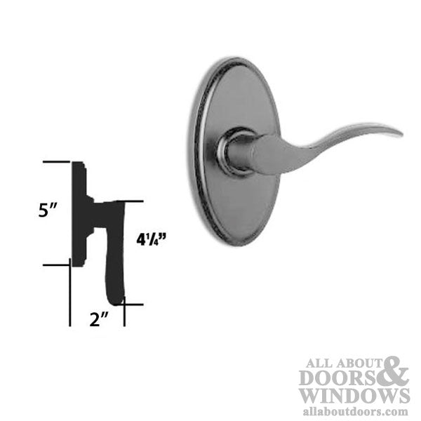 Weslock  Bordeau Passage Door Lever Right Hand Weathered Pewter Door Handle - Weslock  Bordeau Passage Door Lever Right Hand Weathered Pewter Door Handle