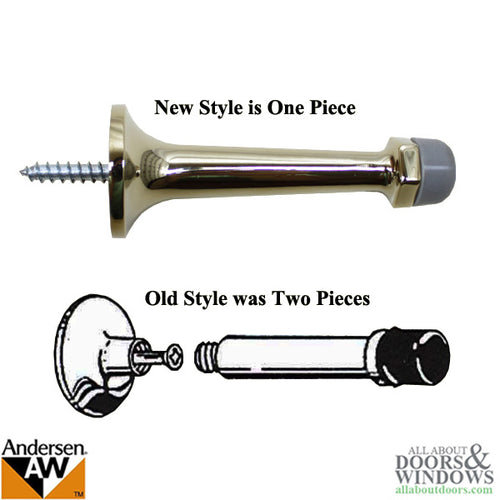 Andersen 3-1/8 Door Stop - Lifetime Polished Brass - Andersen 3-1/8 Door Stop - Lifetime Polished Brass