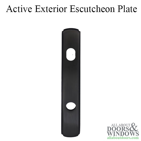 Newbury Active Exterior Escutcheon Plate Oil Rubbed Bronze - Newbury Active Exterior Escutcheon Plate Oil Rubbed Bronze