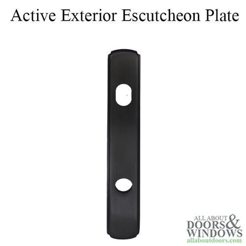 Newbury Active Exterior Escutcheon Plate Oil Rubbed Bronze - Newbury Active Exterior Escutcheon Plate Oil Rubbed Bronze