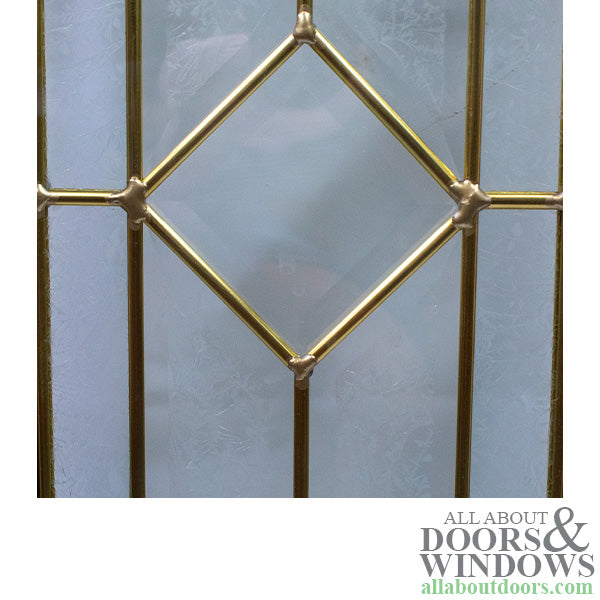 Curved Top, Leaded, Beveled Glass, Brass Caming 8 x 33-3/4 x 36 - Curved Top, Leaded, Beveled Glass, Brass Caming 8 x 33-3/4 x 36