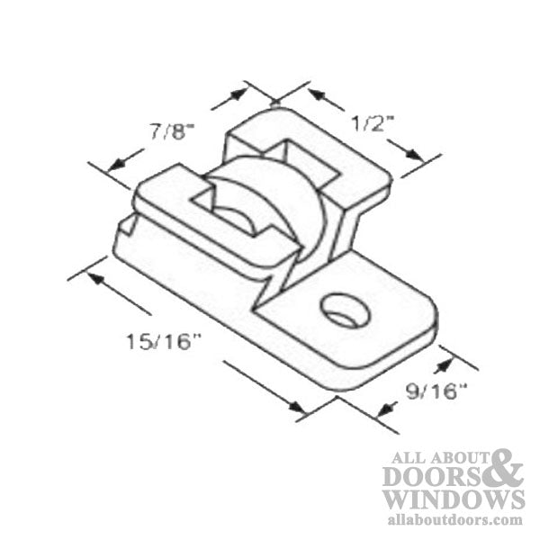 Sliding Window Roller with Plastic Housing, 3/8 Inch Roller Diameter - Sliding Window Roller with Plastic Housing, 3/8 Inch Roller Diameter