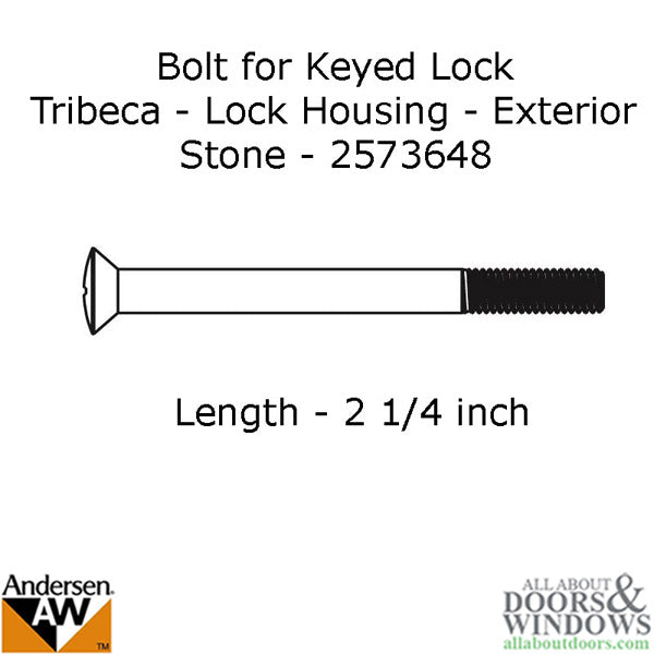 Andersen Frenchwood Gliding Door - Bolt for Keyed Lock - Tribeca - Lock Housing - Exterior - Stone - Andersen Frenchwood Gliding Door - Bolt for Keyed Lock - Tribeca - Lock Housing - Exterior - Stone