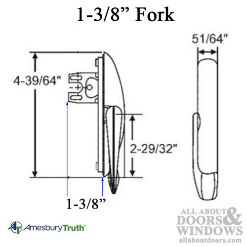 Multi-point sash lock,1-3/8 Fork, Non-Handed, Maxim - Choose Color - Multi-point sash lock,1-3/8 Fork, Non-Handed, Maxim - Choose Color