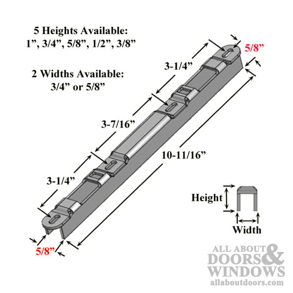 Sliding Door Strike Plate Keeper 5/8