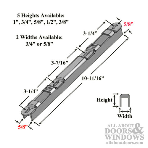 Sliding Door Strike Plate Keeper 5/8