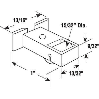 Roller Assembly (Flat) - Sliding Windows, Nylon / Steel - Roller Assembly (Flat) - Sliding Windows, Nylon / Steel