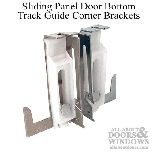 Acme Bottom Track Guide and Corner Brackets Left & Right Sliding Panel Door - Acme Bottom Track Guide and Corner Brackets Left & Right Sliding Panel Door