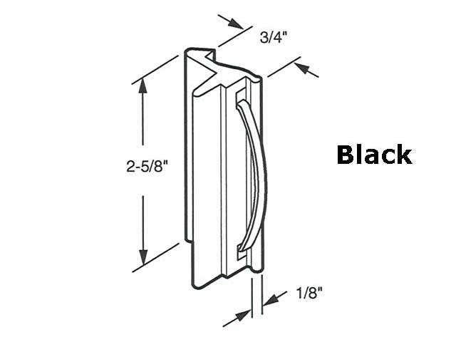 Latch and Pull - Vinyl and Aluminum Sash Hardware, Plastic - Black - Latch and Pull - Vinyl and Aluminum Sash Hardware, Plastic - Black