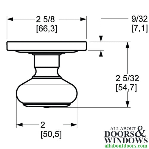 Estate Style Knobs, Indoor - Satin Brass - Estate Style Knobs, Indoor - Satin Brass