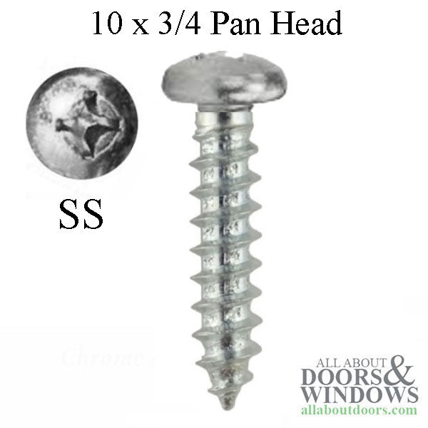 Pan Head Phillips Sheet Metal Screw 10 x 3/4
