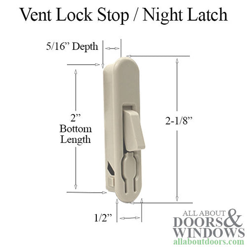 Amesbury Truth 13183 Vent Lock Stop, Nite Latch - Amesbury Truth 13183 Vent Lock Stop, Nite Latch