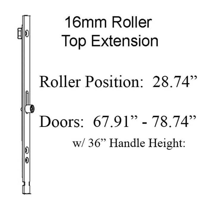16mm Manual Top Extension, Roller @ 28.74