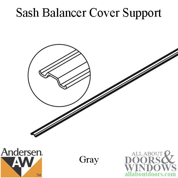 Andersen Tilt-Wash Sash Balancer Cover Support - Gray - Andersen Tilt-Wash Sash Balancer Cover Support - Gray