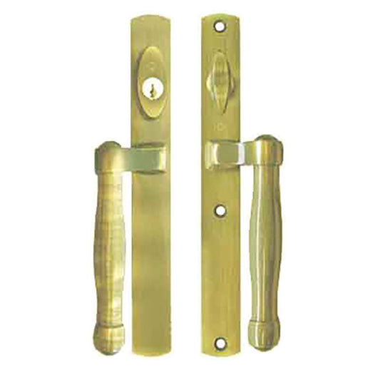 HOPPE HLS 9000 Sliding Door Handle Set Active Keyed Resista Brass