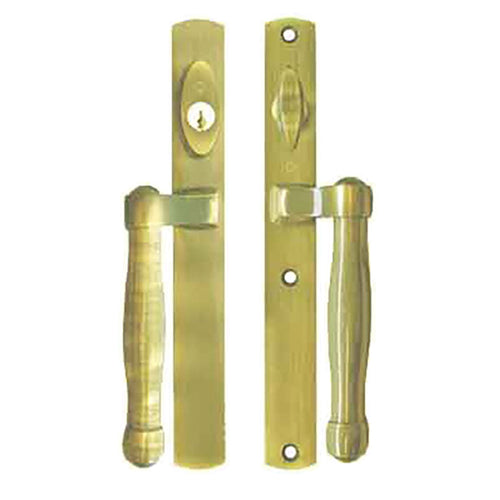 HOPPE HLS 9000 Sliding Door Handle Set Active Keyed Resista Brass - HOPPE HLS 9000 Sliding Door Handle Set Active Keyed Resista Brass