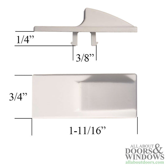 Thumb Latch Button Only for Tilt-in Concealed Latch - White