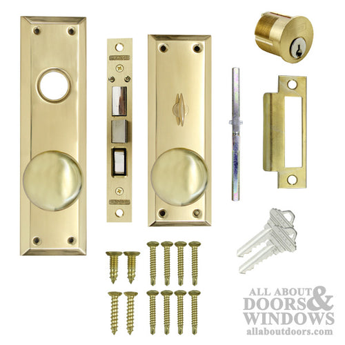 Marks Metro Mortise Entry Handle Set Left Hand Polished Brass Finish - Marks Metro Mortise Entry Handle Set Left Hand Polished Brass Finish