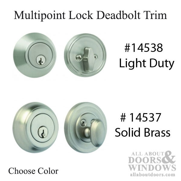 Multipoint Lock Deadbolt Trim - - Multipoint Lock Deadbolt Trim -