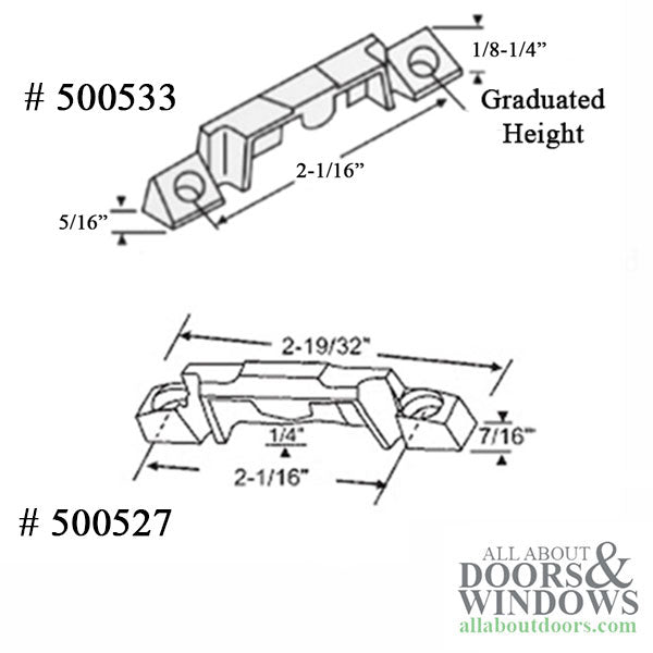 Truth 40882.13  Lug Keeper 5/16 wide, 2-1/16 Screw holes - Truth 40882.13  Lug Keeper 5/16 wide, 2-1/16 Screw holes