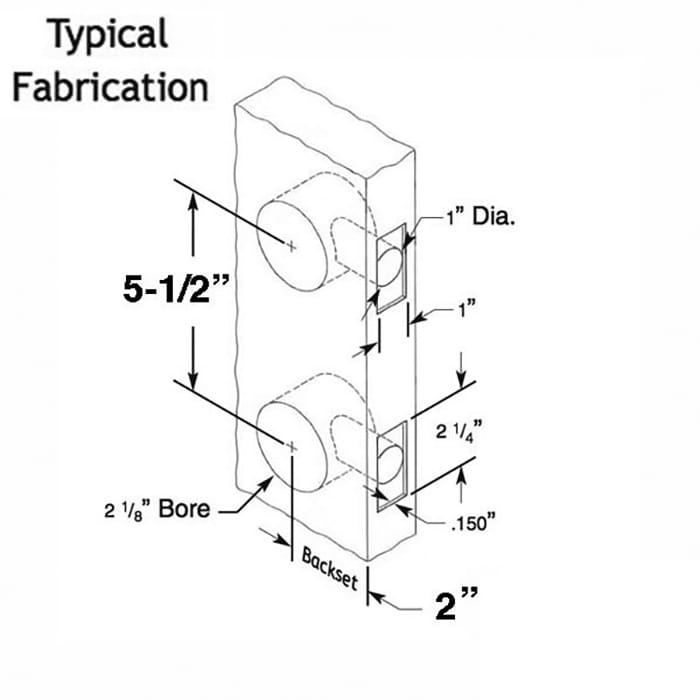 W&F 1200 Series Lock 5-1/2 C-C,  2