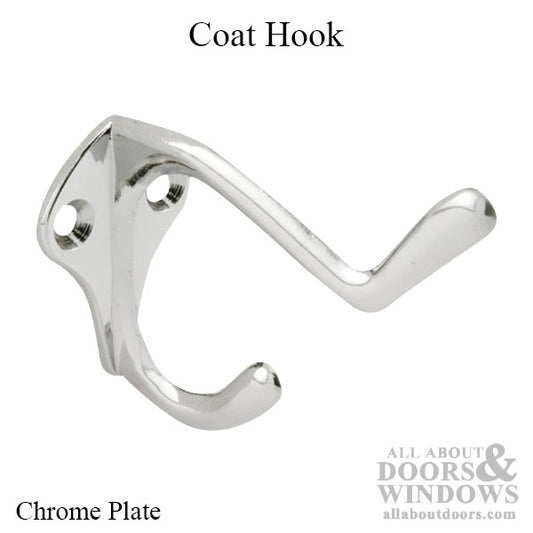 Coat Hook - Chrome Plated